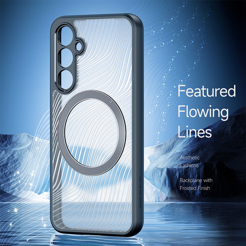 Aimo Mag Series Phone Case for Samsung Galaxy S23 FE (MagSafe Compatible) – Transparent Black
