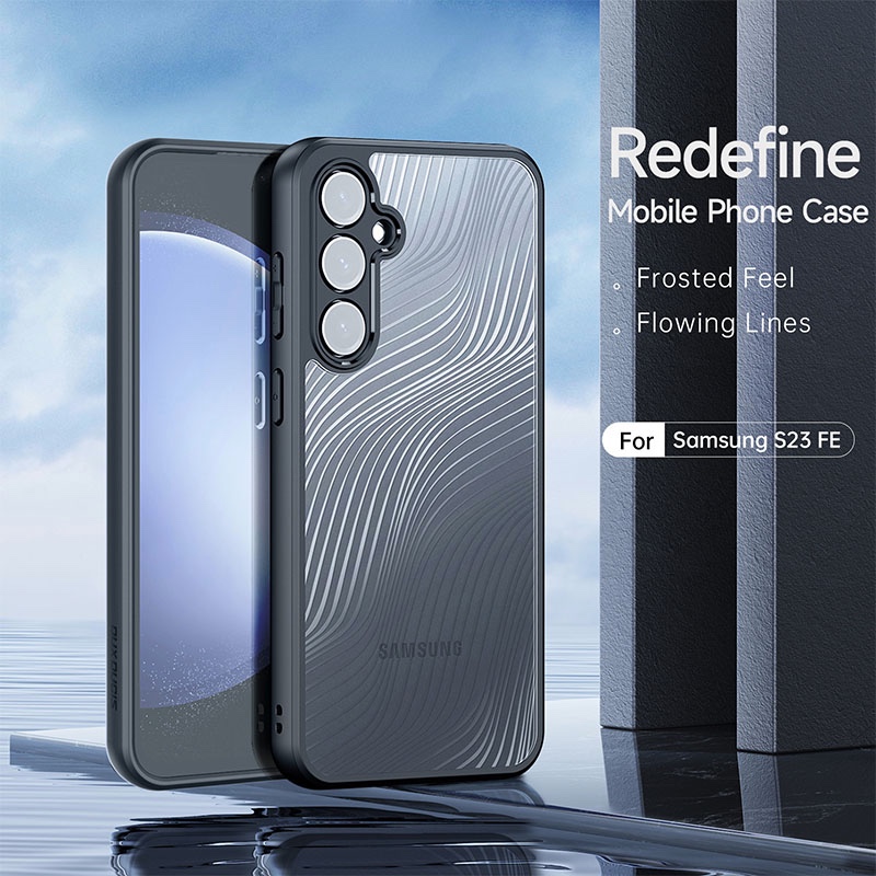 Aimo Series Phone Case for Samsung Galaxy S23 FE – Transparent Black