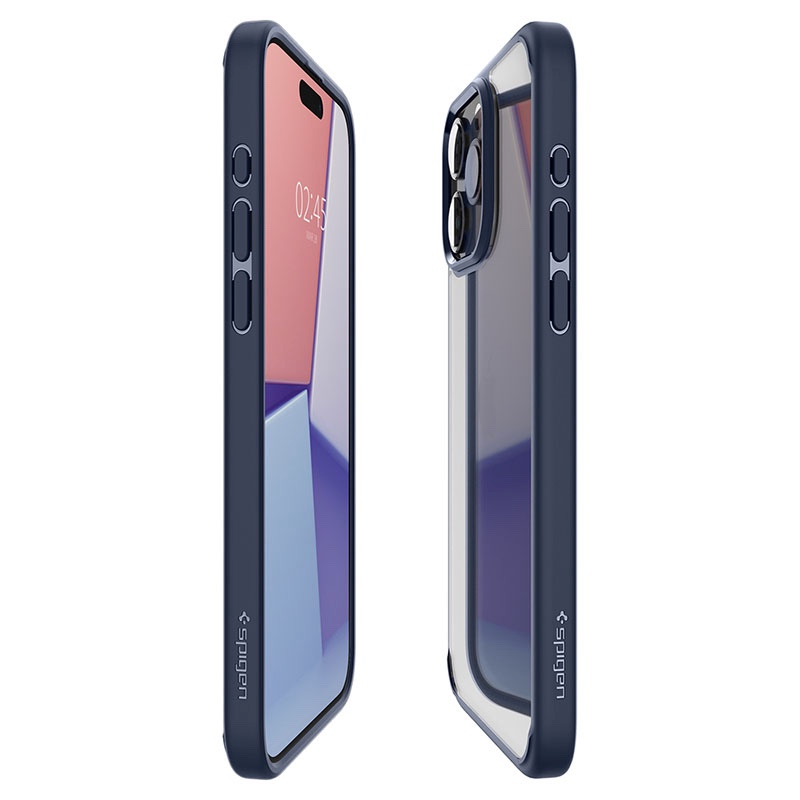 Spigen Ultra Hybrid Phone Case for iPhone 15 Pro Max – Navy Blue