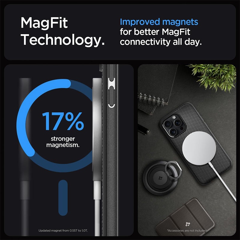 Spigen Mag Armor MagFit MagSafe Compatible Phone Case for iPhone 15 Pro Max - Matte Black