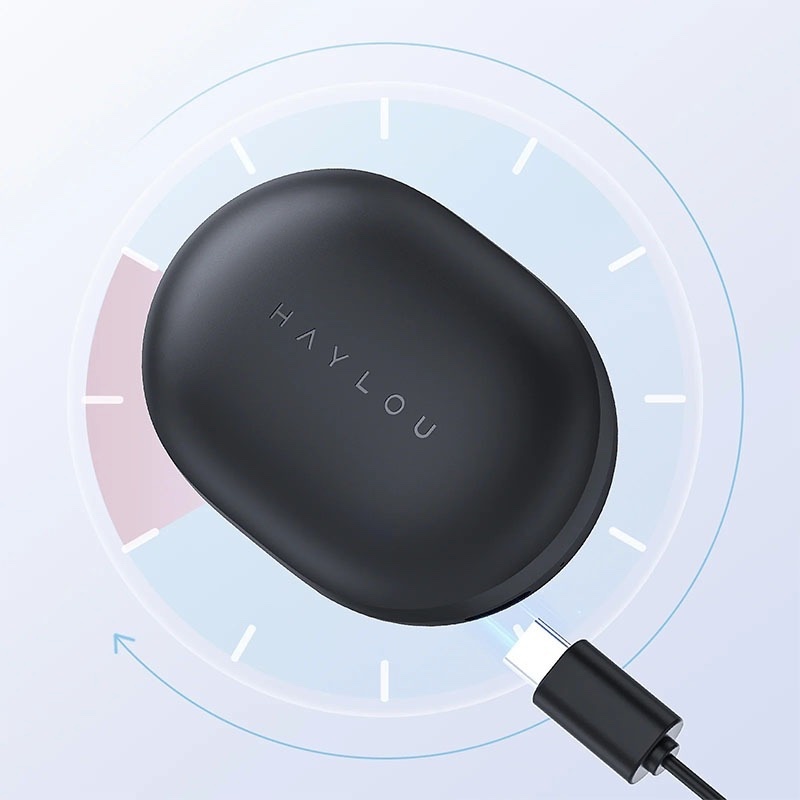 Haylou GT7 NEO True Wireless Earbuds, Bluetooth 5.2 HD Stereo Sound, AI Clear Call Noise Cancellation, USB-C, 22H Playtime - Jet Black