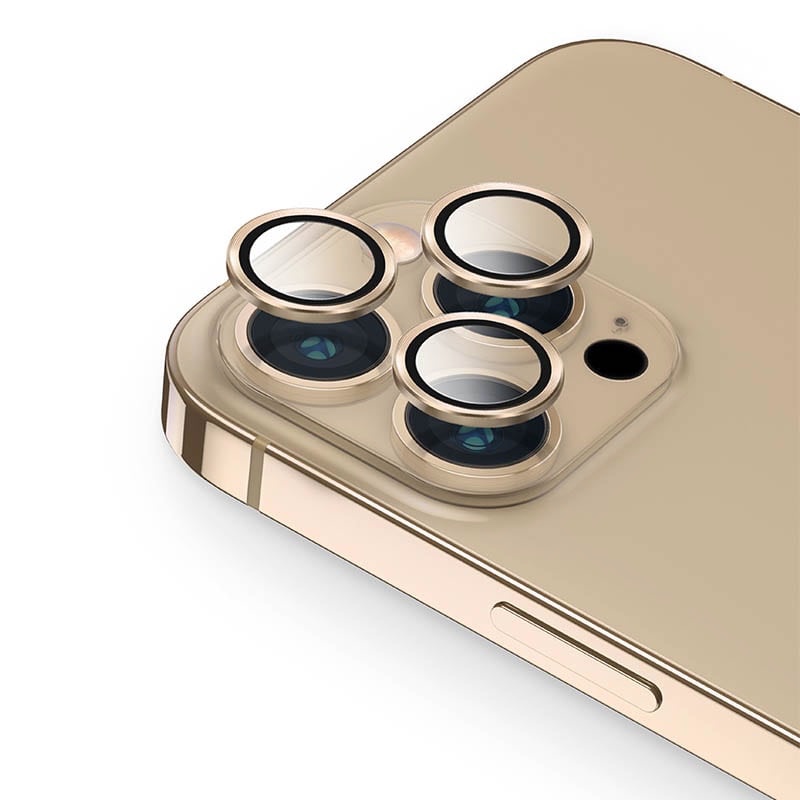 UNIQ Optix iPhone 13 Pro / 13 Pro Max Camera Lens Protector – Champagne (Gold)