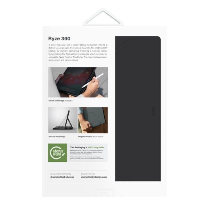 UNIQ Ryze 360 Case for iPad Pro 11 (2024) – Midnight Black