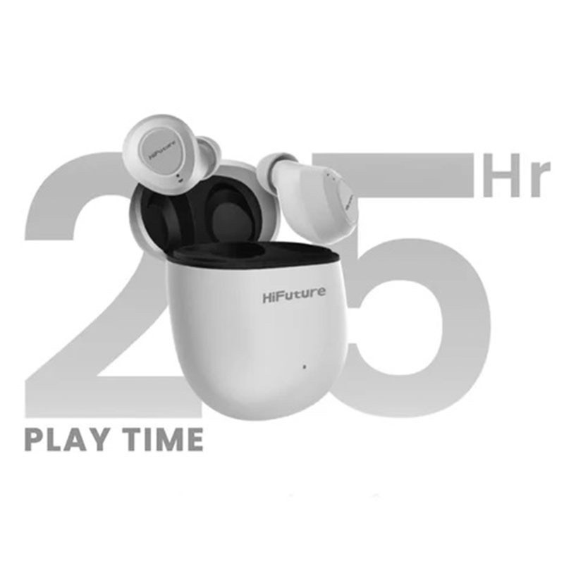 Hifuture OlymBuds 3 True Wireless Earphones with Bluetooth 5.3, 25H, 6mm Drivers, Super Bass - Black