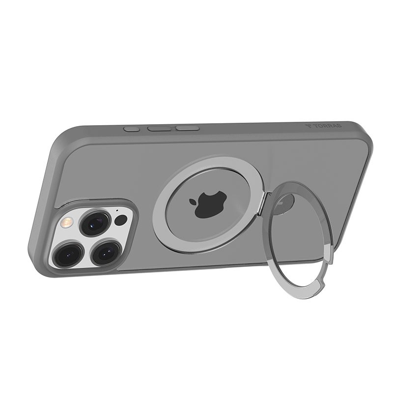 Torras UPRO Ostand Series Magsafe Compatible Phone Case for iPhone 16 Pro – Titanium Grey