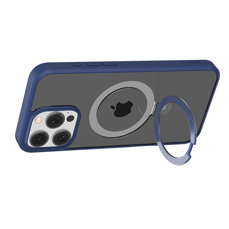 Torras UPRO Ostand Series Magsafe Compatible Phone Case for iPhone 16 Pro Max – Navy Blue