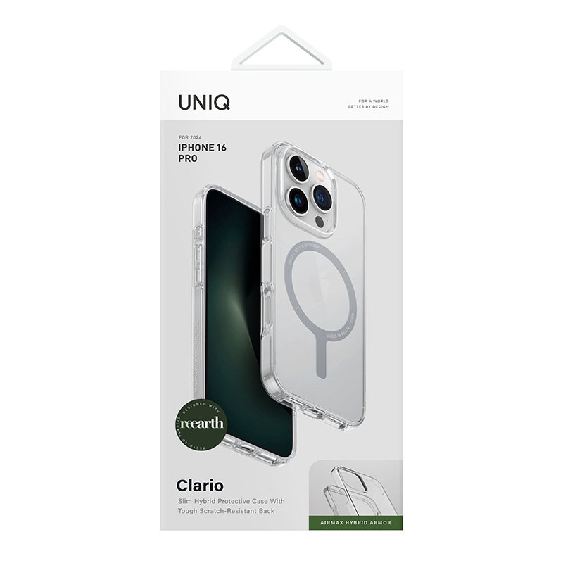 Uniq Clario MagClick MagSafe Charging Compatible Phone Case for iPhone 16 Pro – Clear