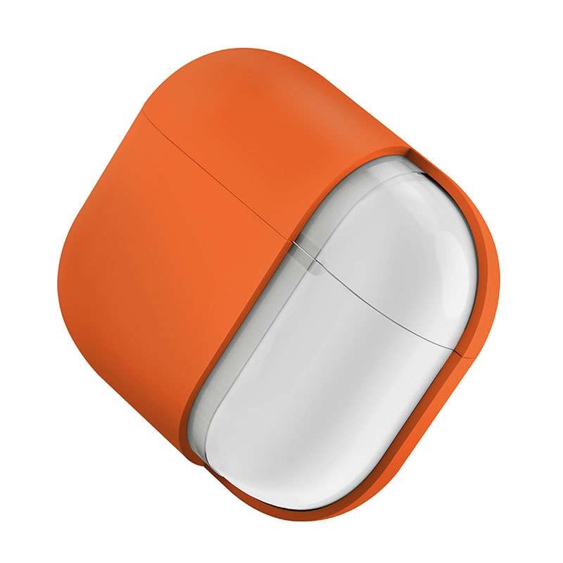 Uniq Nexo Active Hybrid Silicone Case with Sports Ear Hooks For Airpods 4th Gen - Orange