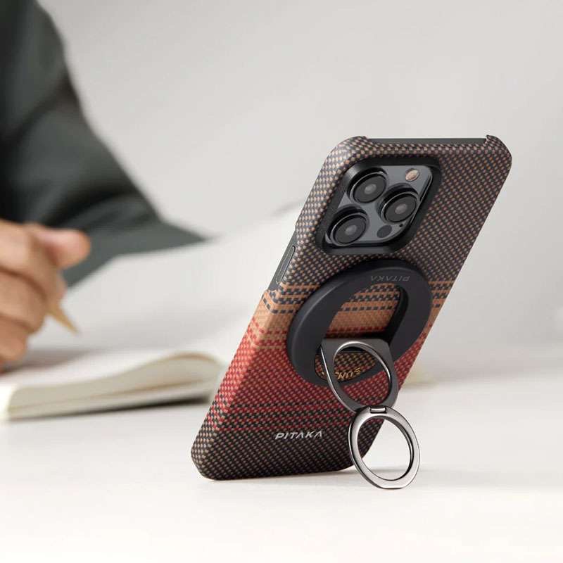 Pitaka MagEZ Grip 3 Thinnest MagSafe Aramid Fiber Phones Ring Stand - Sunset