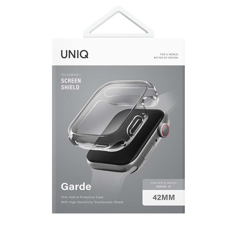 UNIQ Garde Case with Screen Protection for Apple Watch Series 10 42MM - CLEAR (CLEAR)