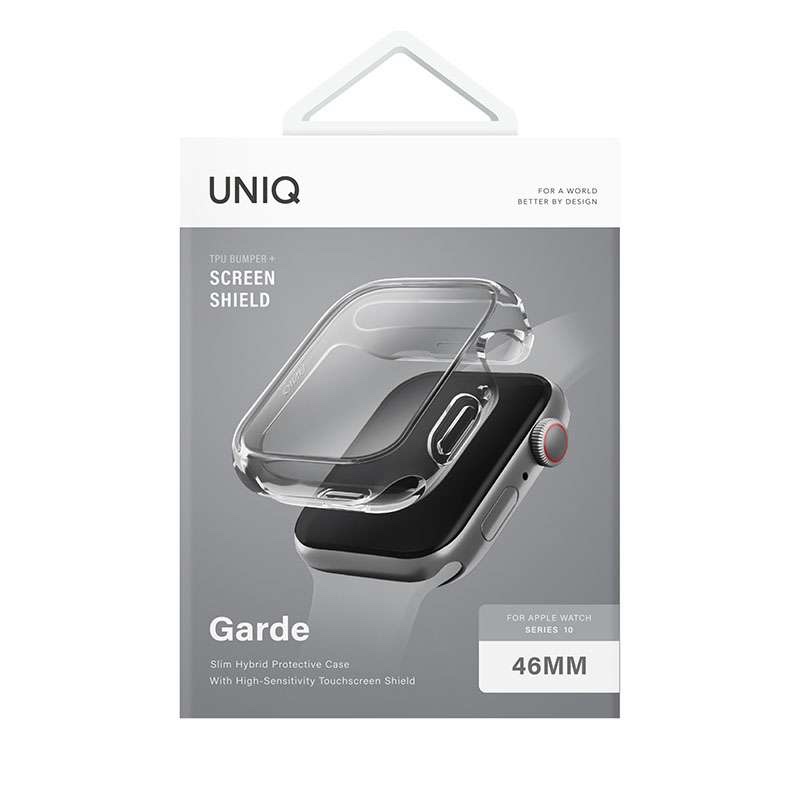 UNIQ Garde Case with Screen Protection for Apple Watch Series 10 46MM - Clear