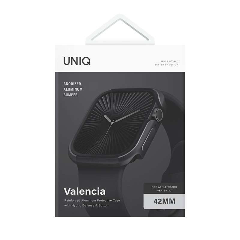 UNIQ Valencia Case for Apple Watch Series 10 42MM – Black