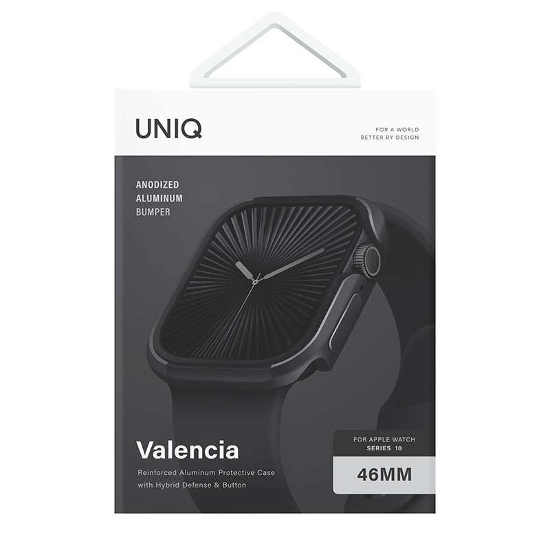 UNIQ Valencia Case for Apple Watch Series 10 46MM – Black