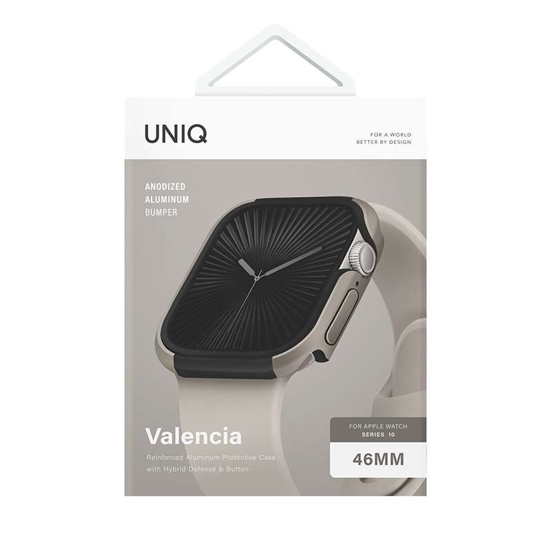 UNIQ Valencia Case for Apple Watch Series 10 46MM – Silver