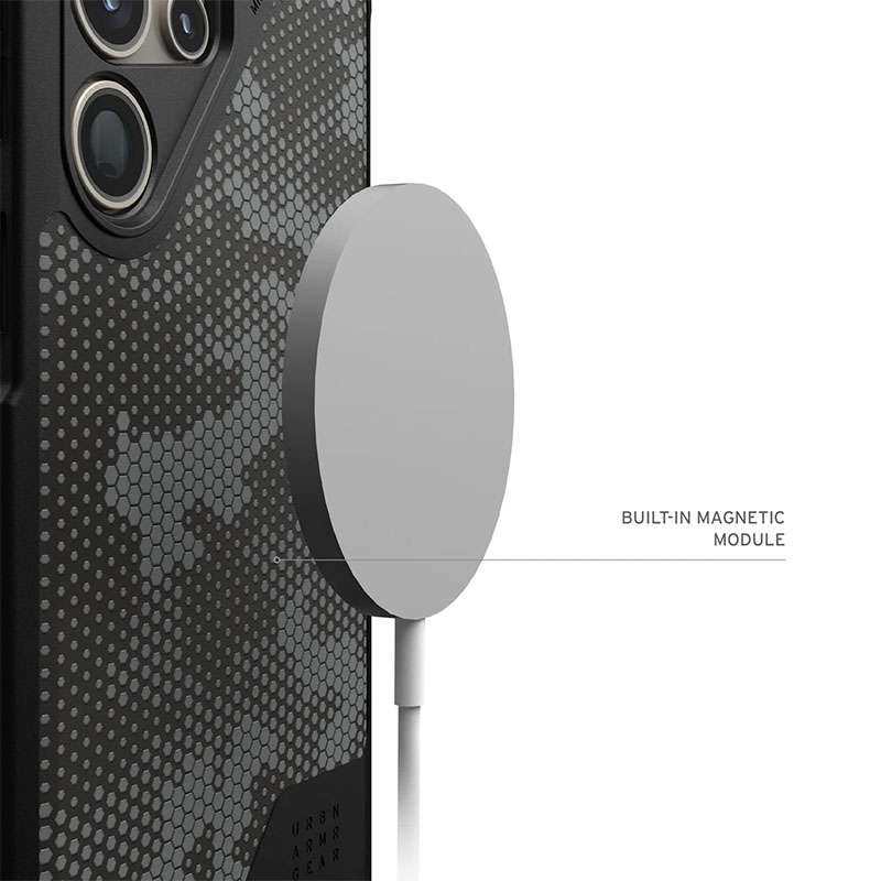UAG Metropolis LT Magsafe Compatible Phone Case for Samsung Galaxy S24 Ultra – Micro Hex Camo Graphite