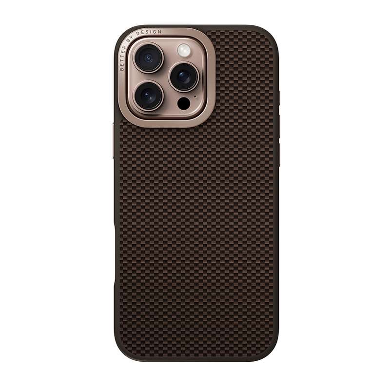 UNIQ Keva Max MagSafe Compatible Phone Case with Camera Stand for iPhone 16 Pro Max – Brown