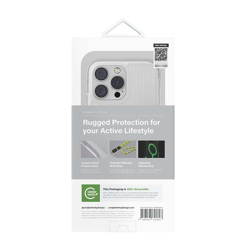 UNIQ Combat Active MagSafe Compatible Phone Case for iPhone 16 Pro - White