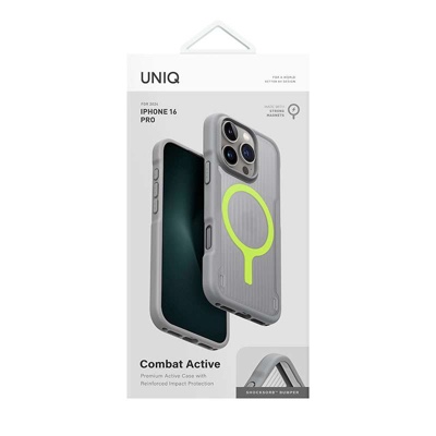 UNIQ Combat Active MagSafe Compatible Phone Case for iPhone 16 Pro - Grey