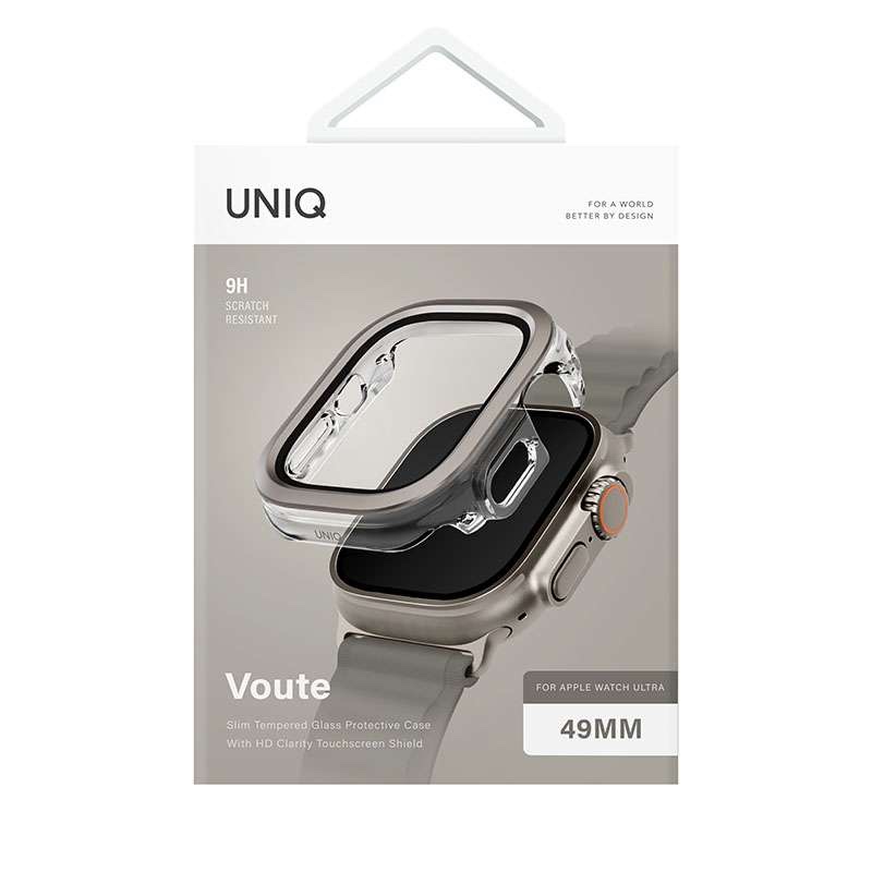 UNIQ Voute Case with Screen Protection for Apple Watch Ultra 49MM – Silver
