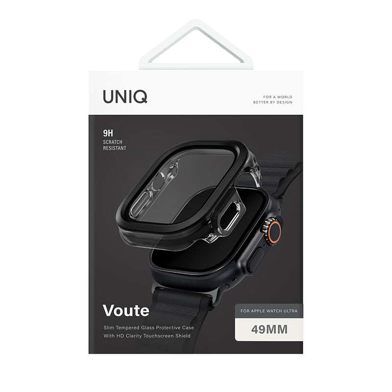 UNIQ Voute Case with Screen Protection for Apple Watch Ultra 49MM – Black