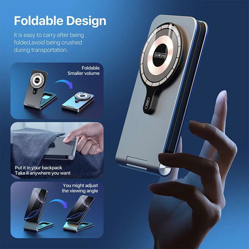 Duzzona Foldable 3in1 15W Magnetic Wireless Charger Stand