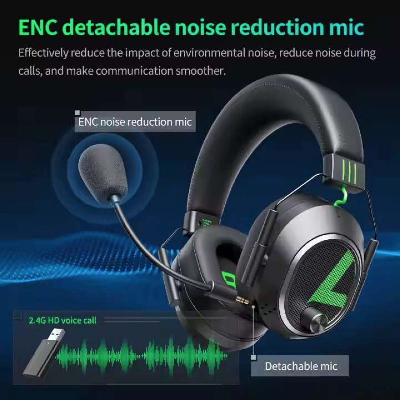 PLEXTONE G810 Wireless Gaming Headset 2.4GHz Bluetooth USB Gaming Headphones for PS5, PS4, PC, Switch, Mobile Phone , Xbox