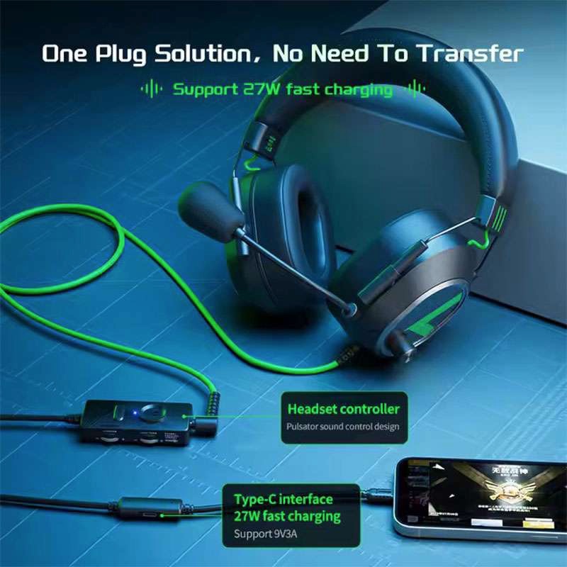 PLEXTONE G810 Gaming Headphones with Sound Card, Mic Wired Gaming Headset For PS4, PS5, Nintend Switch, Xbox, PC, Phones