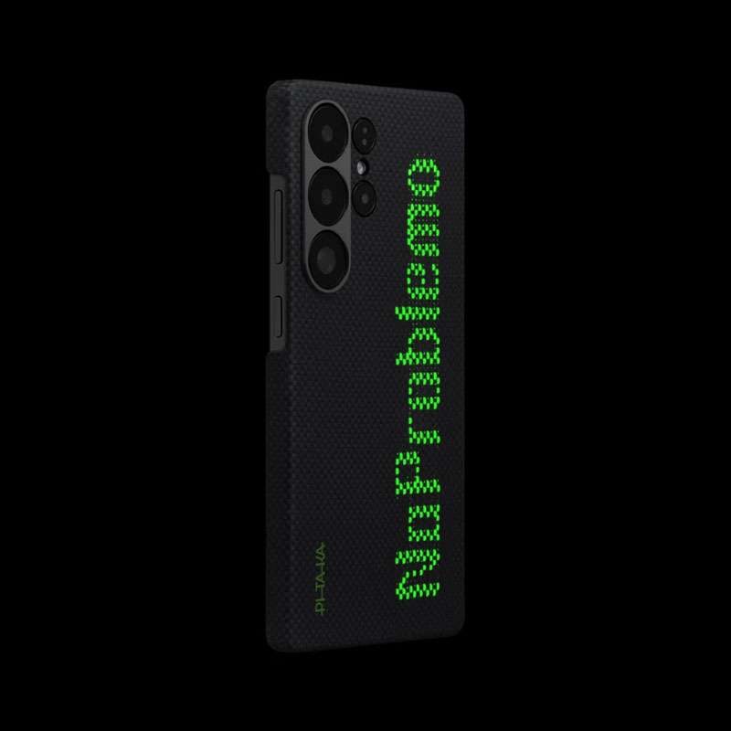 Pitaka X Aries MagEZ Compatible Luminous Case for Samsung Galaxy S25 Ultra - Black