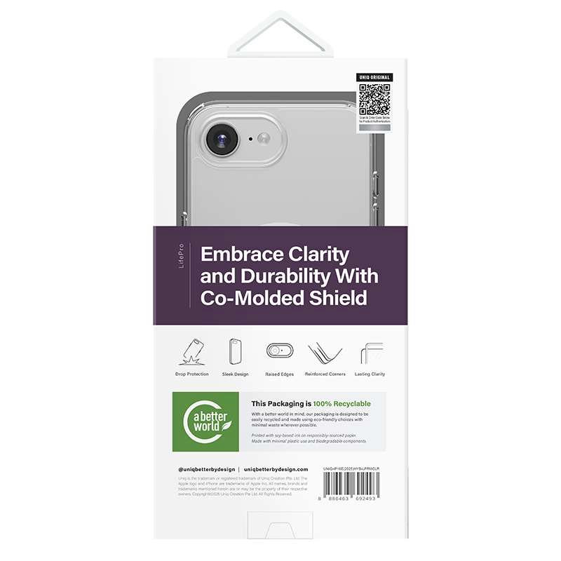 UNIQ LifePro MagSafe Compatible Phone Case for iPhone 16E – Clear