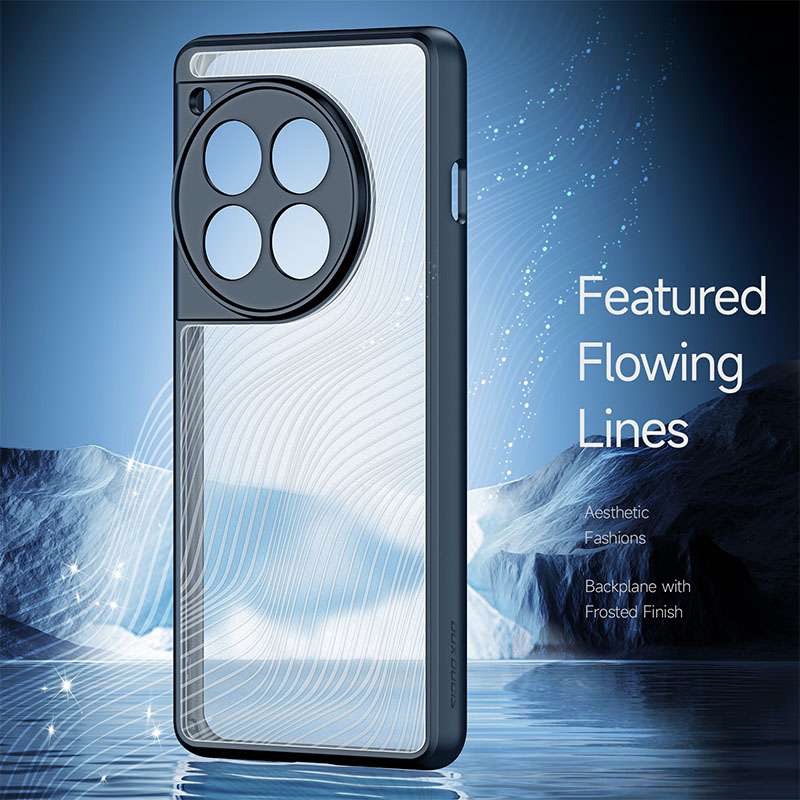 Aimo Series Phone Case for OnePlus 12 – Transparent Black