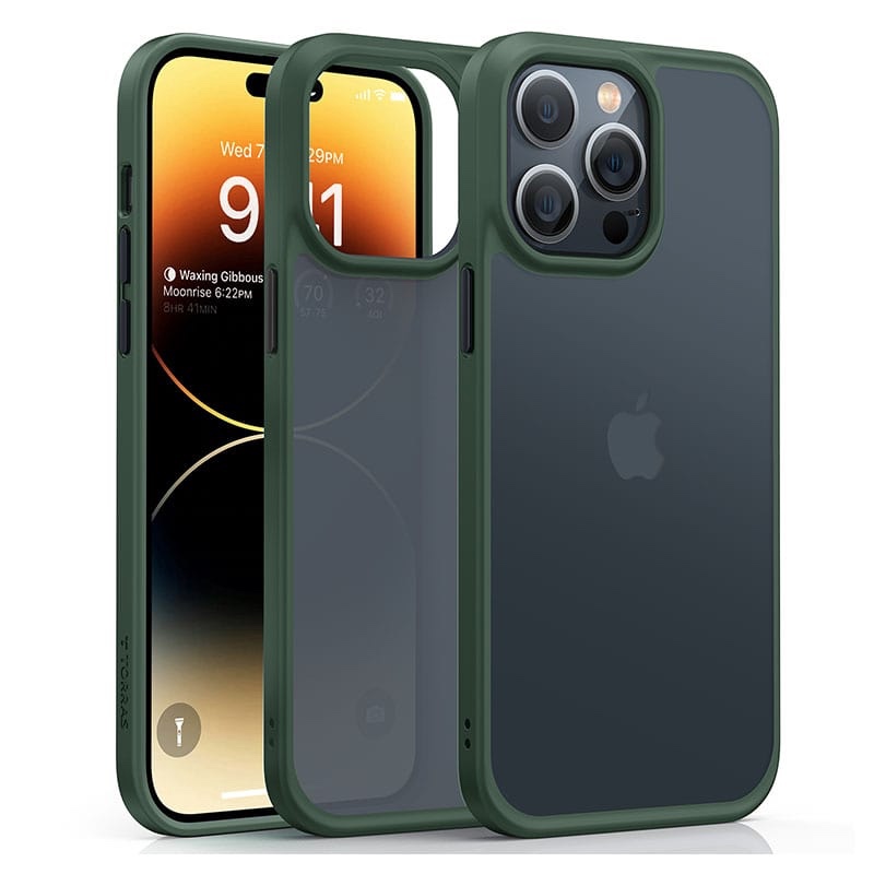 Torras Guardian Series Phone Case for iPhone 14 Pro Max 6.7 Inch - Dark Green