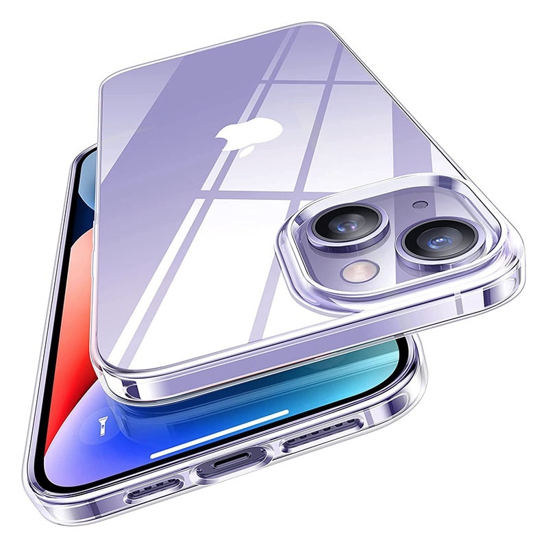 Torras Crystal Clear Series Phone Case for iPhone 14 Plus 6.7 Inch - Light Purple