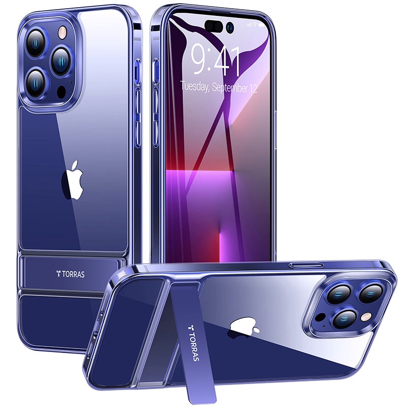 Torras Moon Climber Series Phone Case for iPhone 14 Pro Max 6.7 Inch - Deep Purple - X003BBV7IF