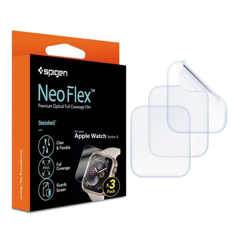 Spigen Neo Flex Screen Guard For Apple Watch Series 6/SE/5/4 (44mm) Case Friendly - Pack of 3