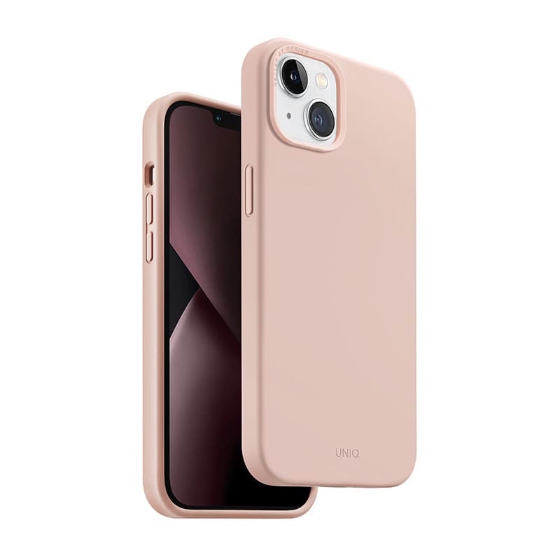 UNIQ Lino Hue Phone Case Magsafe/MagClick Compatible for iPhone 14 Plus - Blush (Pink)