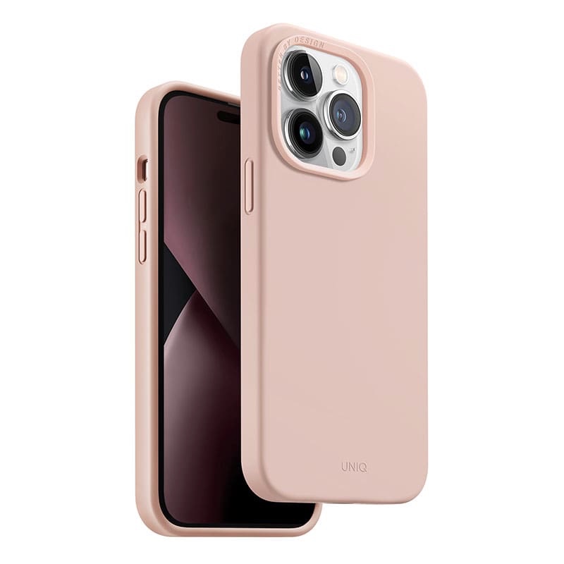 UNIQ Lino Hue Phone Case Magsafe/MagClick Compatible for iPhone 14 Pro - Blush (Pink)