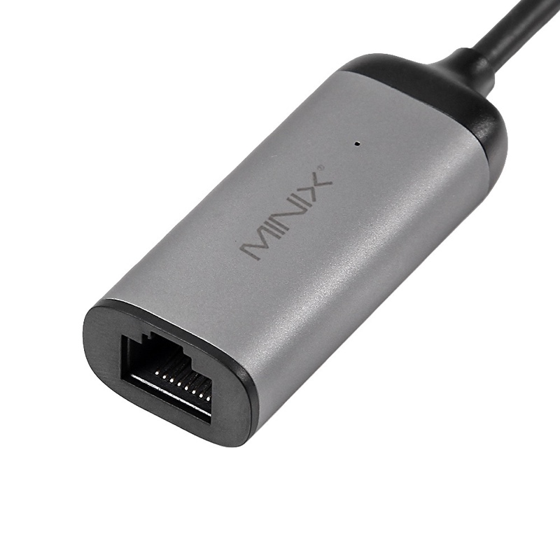 MINIX NEO C-E USB-C to Gigabit Ethernet Adapter - Gray