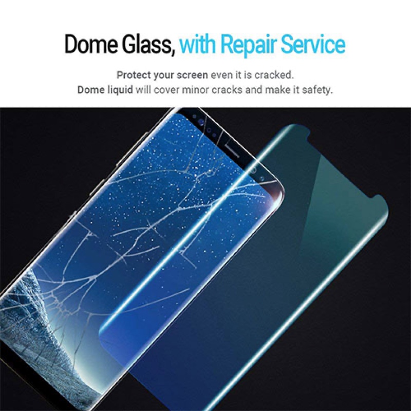 Galaxy S8 Whitestone Dome Glass Tempered Glass Screen protector with UV