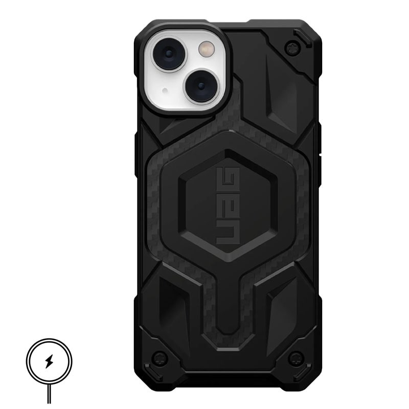 UAG Monarch Pro Magsafe Series Phone Case for iPhone 14 & iPhone 13 - Carbon Fiber