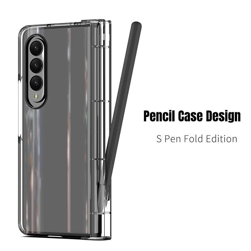 Samsung Galaxy Fold 4 Full Protective Transparent Case with Pen Tray