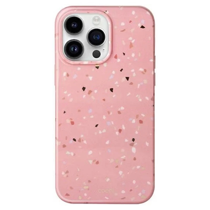 UNIQ COEHL Terrazzo Phone Case for iPhone 14 Pro - Coral (Pink)