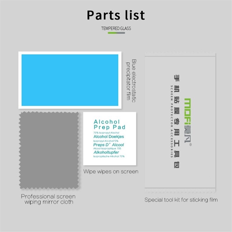 MOFI Xiaomi Redmi Note 8 2.5D 9H Full Screen Protector Tempered Glass Anti BlueRay BLACK