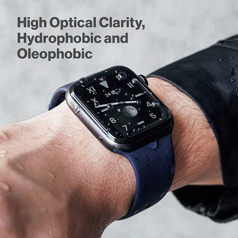 RhinoShield 3D Impact Screen Protector for Apple Watch - Series 1-8 & SE/SE2 (44mm) - Black - 4711033730616