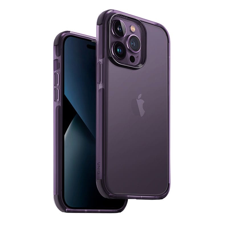 UNIQ Hybrid Combat Phone Case for iPhone 14 Pro Max - Fig (Purple)