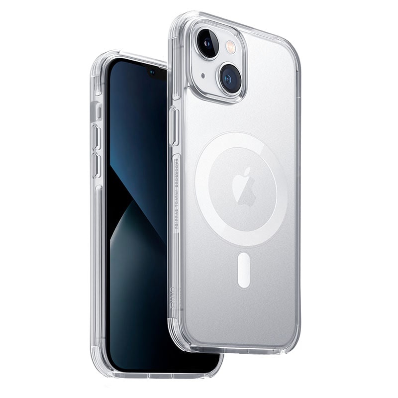 UNIQ Hybrid Combat (AF) Magsafe/Magclick Charging Phone Case for iPhone 14 - Dove (Stain Clear)