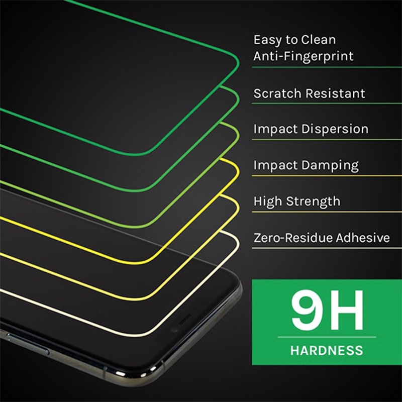 MOFI Vivo Y31 2.5D 9H Full Screen Protector Tempered Glass Anti BlueRay BLACK