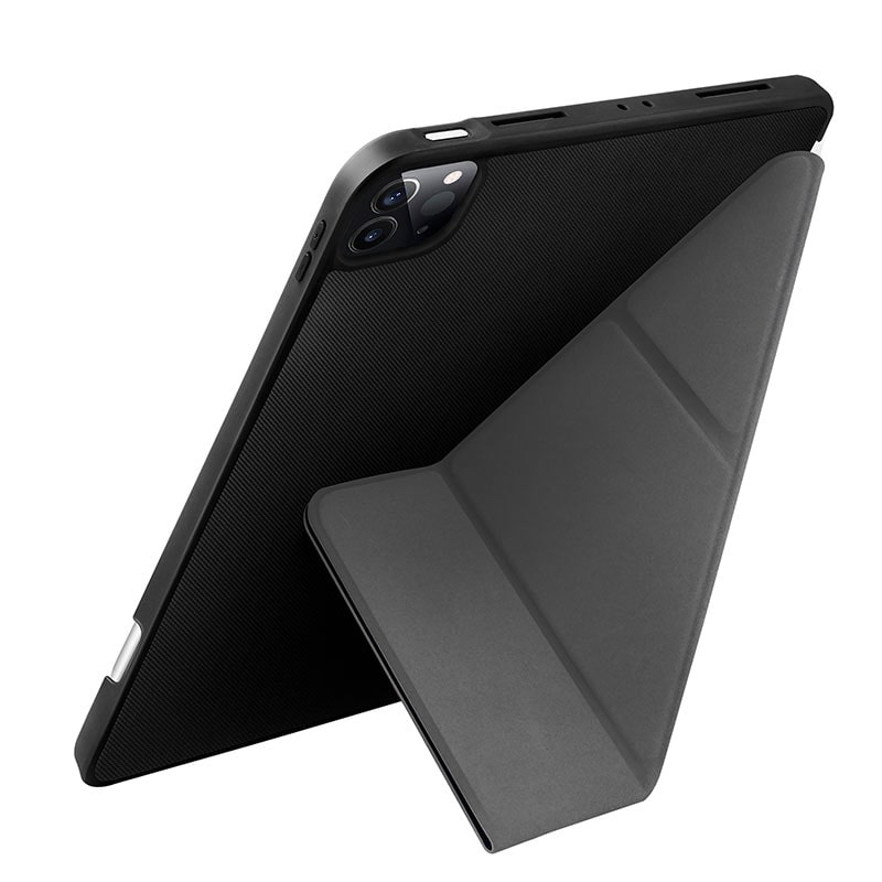 UNIQ Transforma Antimicrobial Case for iPad Pro 12.9 (2021) - Ebony (Black)