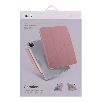 UNIQ CAMDEN iPad Pro 11? (2021/2020) / iPad Air 4 10.9? (2020) Antimicrobial Case - Peony (Pink)