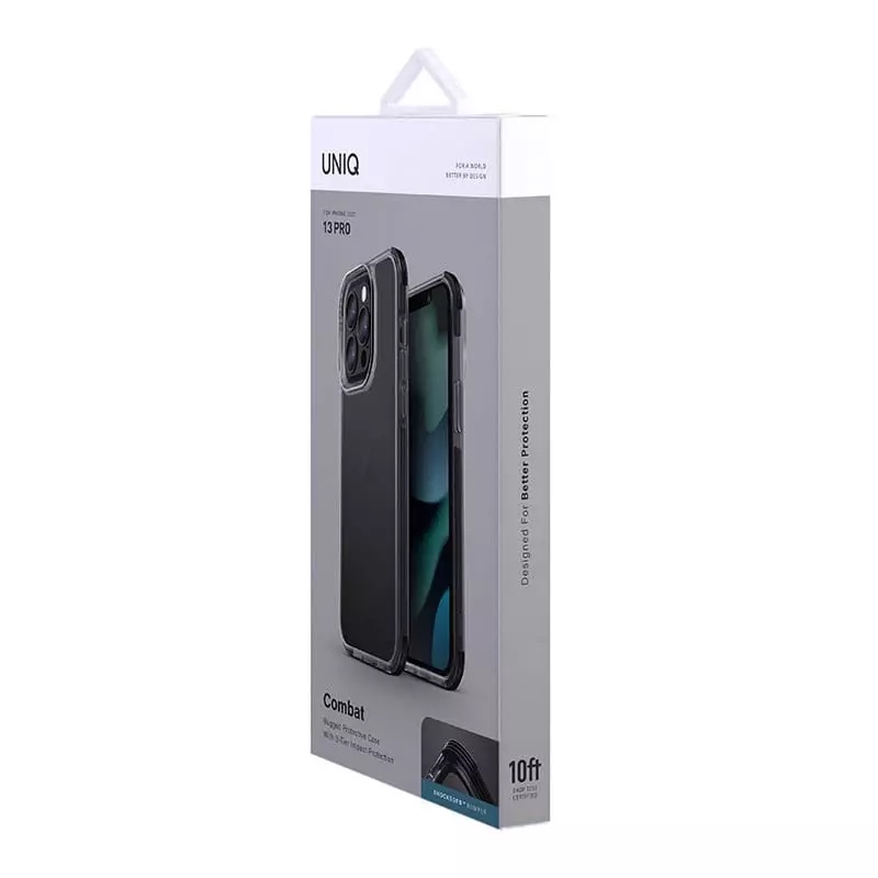 UNIQ HYBRID iPhone 13 Pro Combat Phone Case - Carbon (Black)