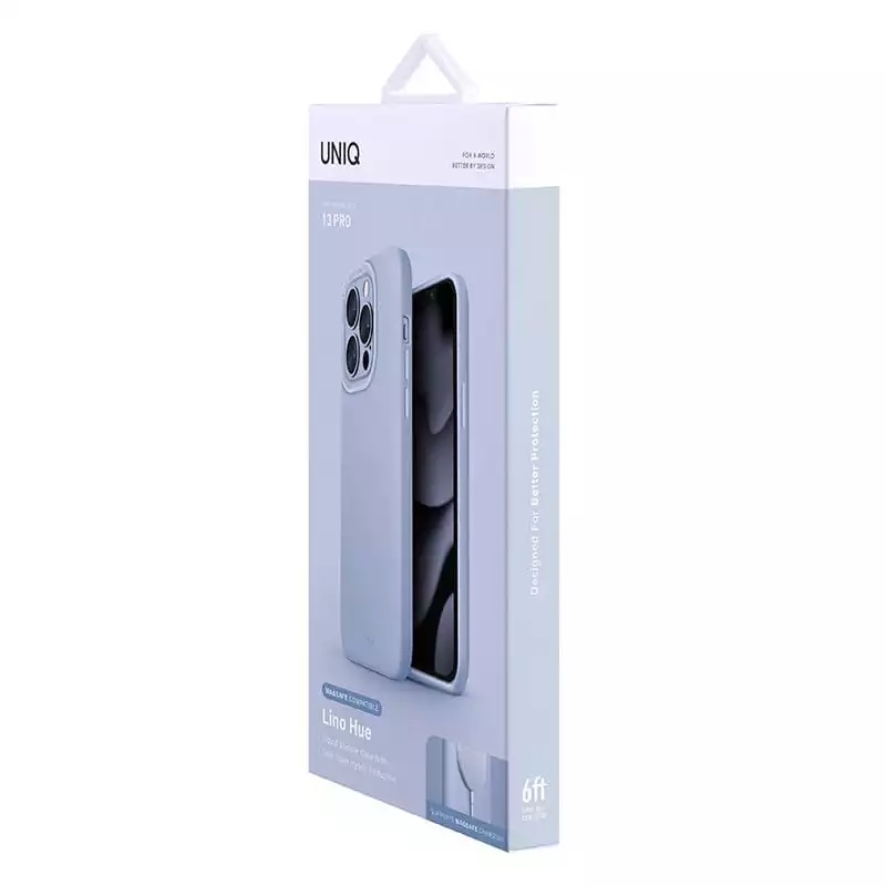 UNIQ HYBRID iPhone 13 Pro Magsafe - Compatible Lino Hue Phone Case - Artic Blue